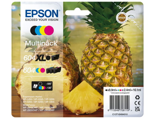 Epson 604XL Multipack - 4er-Pack - XL (Schwarz) + Standard-Kapazität