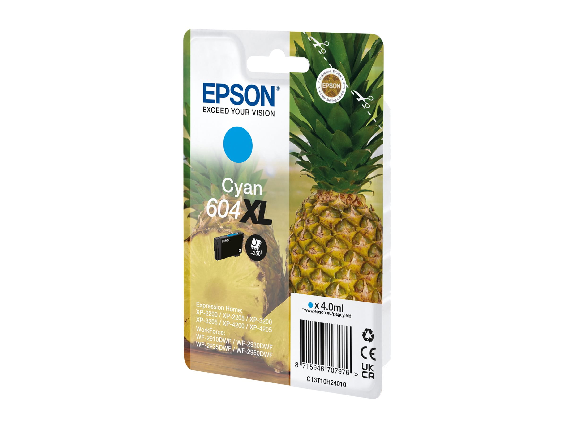 Epson 604XL - 4 ml - Cyan - original - Blister mit RF- / akustischem Alarmsignal