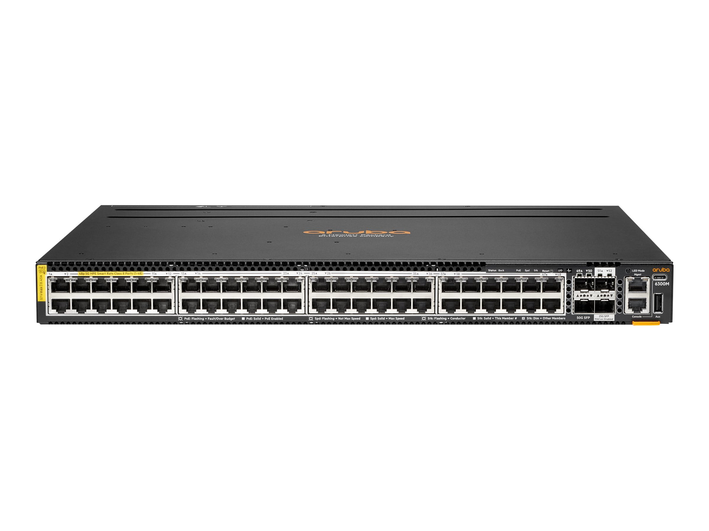 HPE Aruba 6300M - Switch - L3 - managed - 48 x 100/1000/2.5G/5G (PoE++)