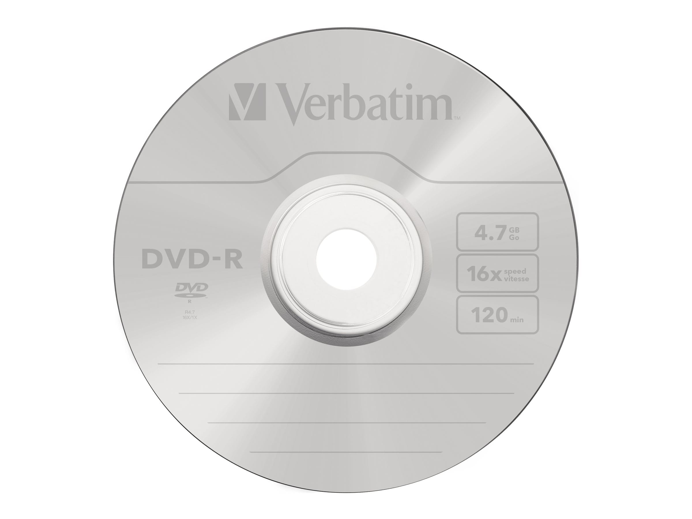 Verbatim 100 x DVD-R - 4.7 GB 16x - mattsilber