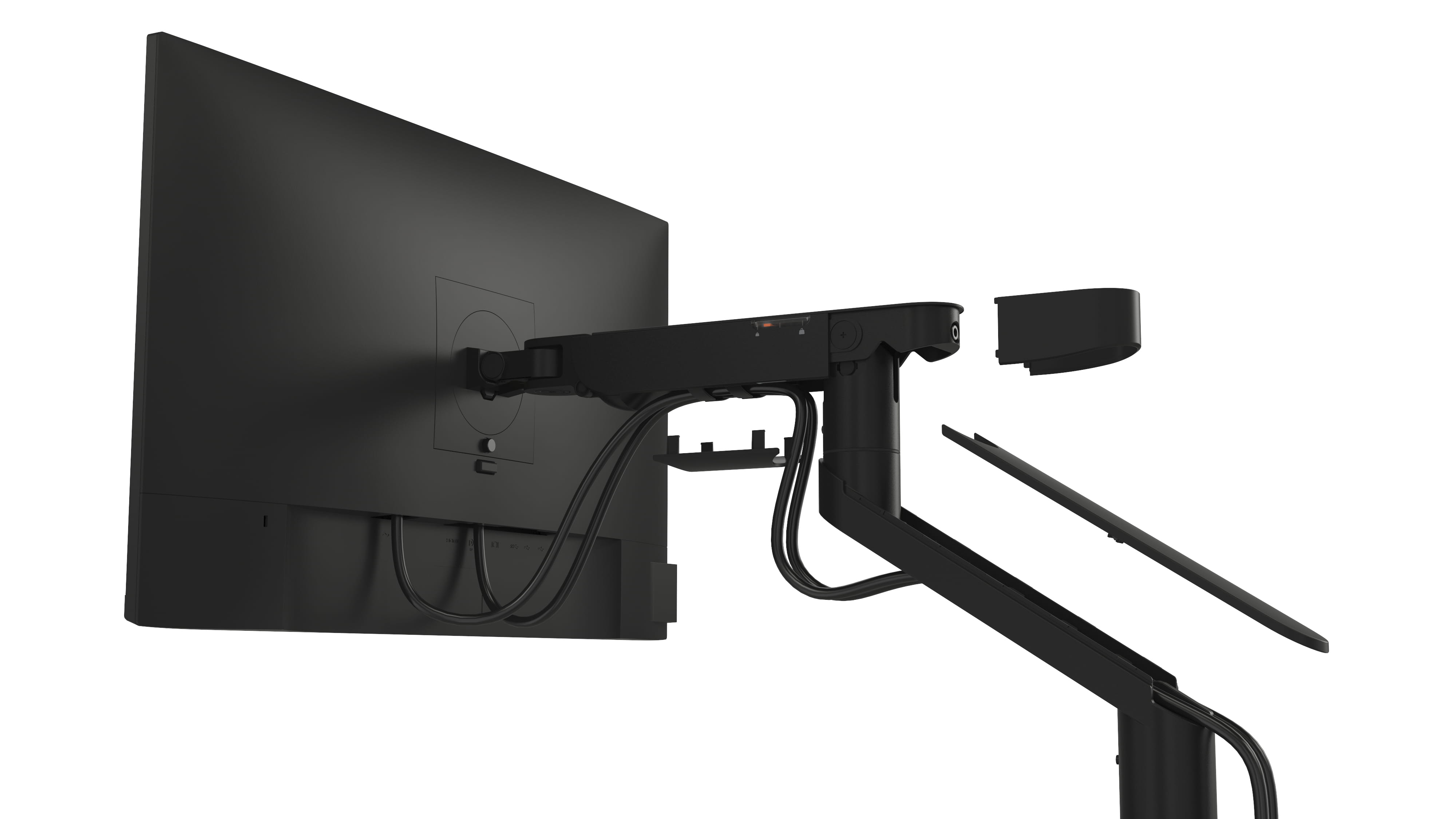 Dell Single Monitor Arm - MSA20 - Befestigungskit - einstellbarer Arm - für LCD-Display - Metall - Schwarz - Bildschirmgröße: 48.3-96.5 cm (19"-38")