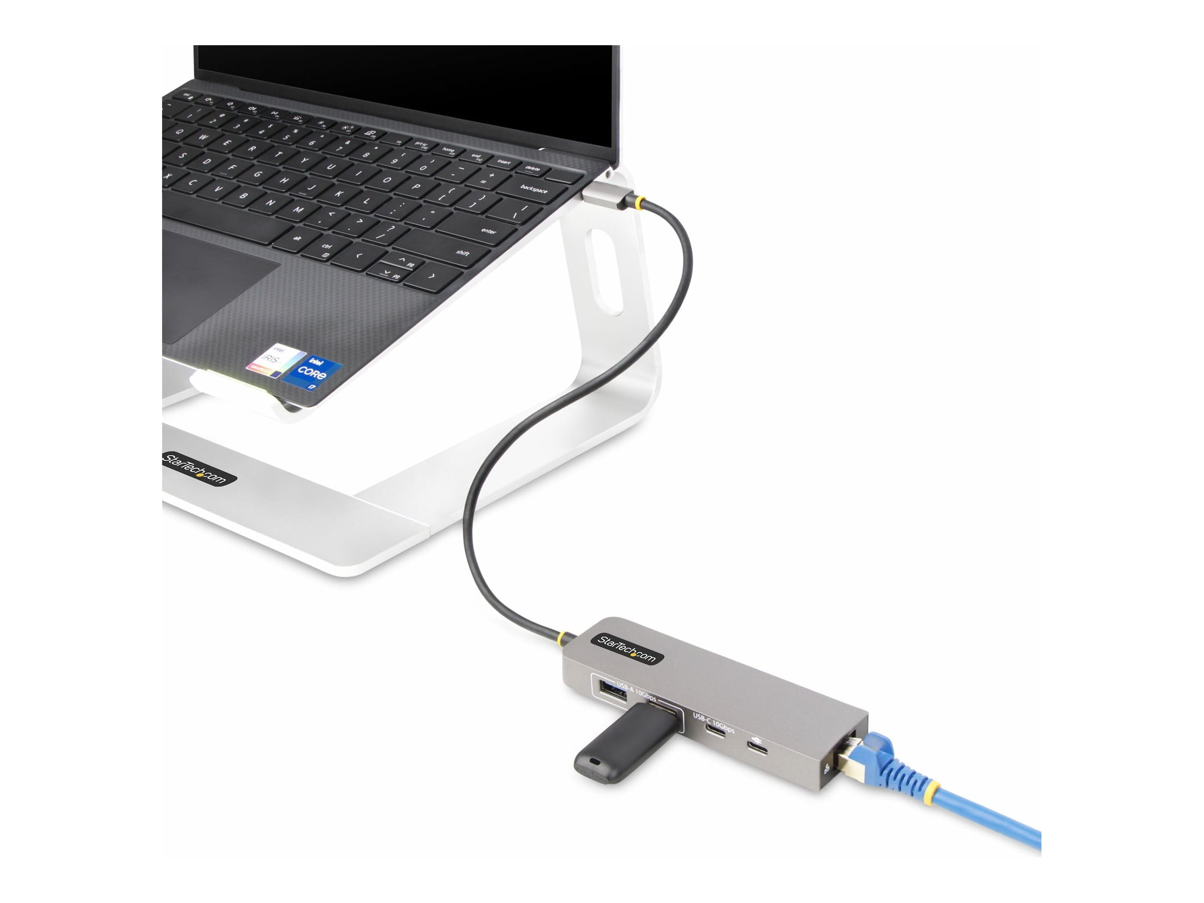 StarTech.com 3-Port USB-C Hub with 2.5 Gigabit Ethernet and 100W Power Delivery Passthrough Laptop Charging, USB-C to 2x USB-A/1x USB-C, USB 3.2 10Gbps Type-C Adapter Hub - Windows/macOS/Linux/Chromebook (10G2A1C25EPD-USB-HUB)