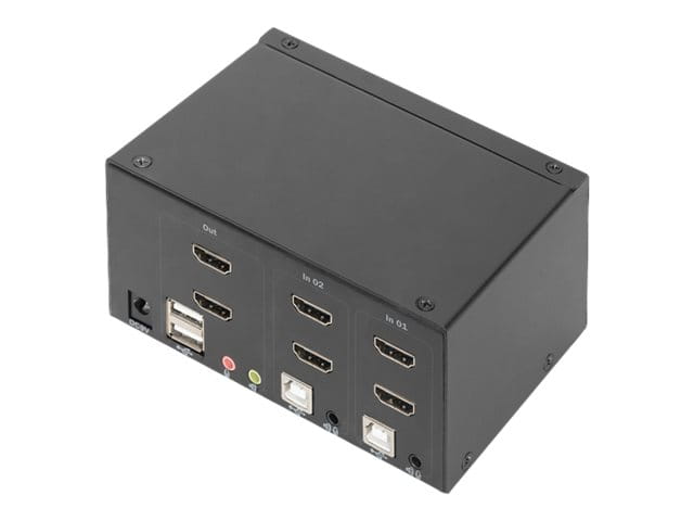 DIGITUS KVM-Switch, 2-Port, Dual-Display, 4K, HDMI®