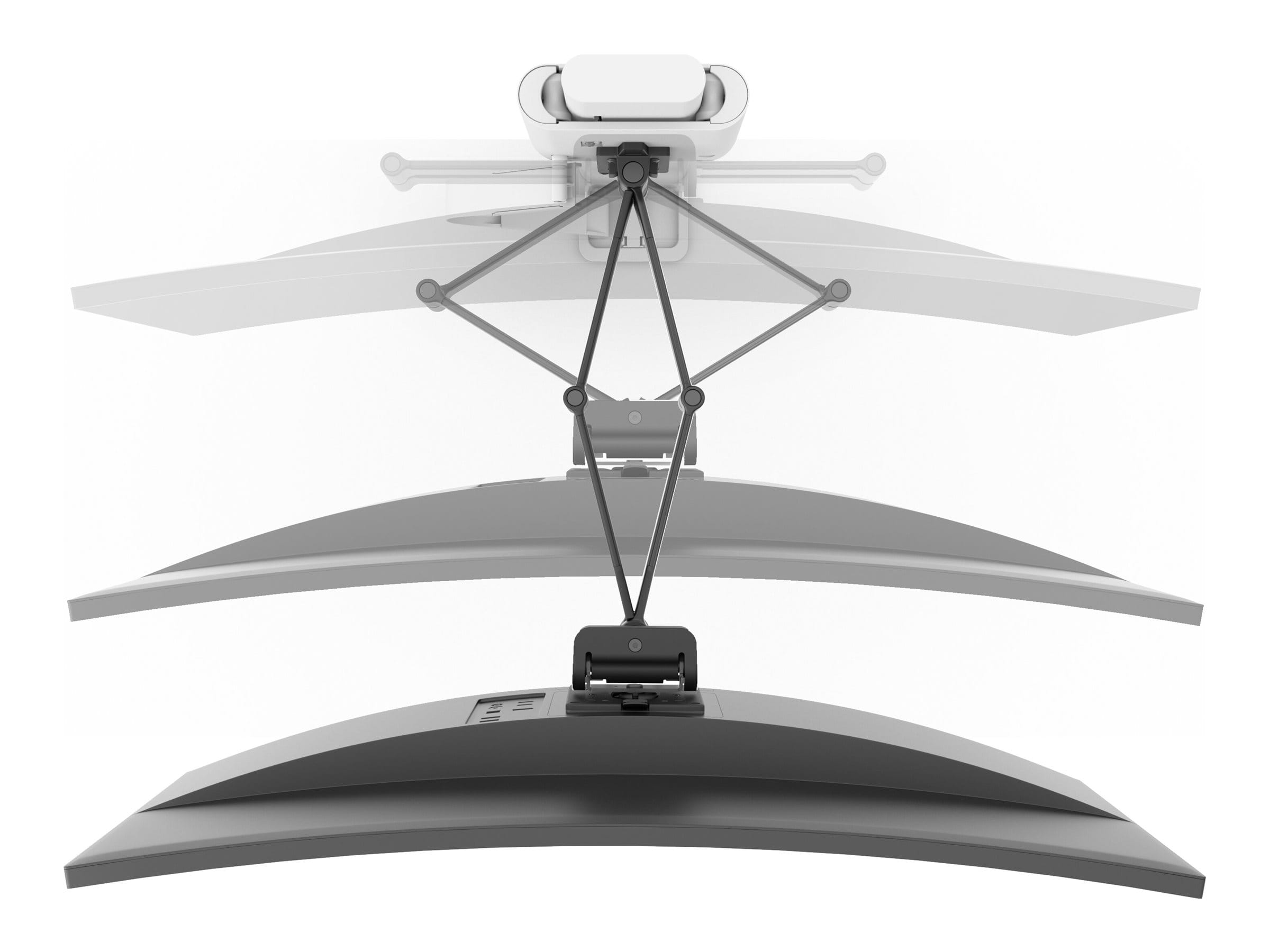 Ergotron TRACE - Befestigungskit (Pivot, Basis, VESA-Abstandshalter, Hubsäule, Verlängerungsarm, 2-teilige Tischklemme, Kabelmanagement-Kanal) - Konstante Krafttechnologie - für LCD-Display - weiß - Bildschirmgröße: 54.6-96.5 cm (21.5-38")