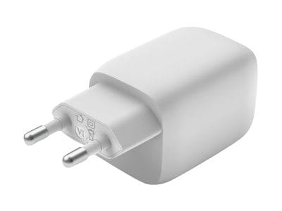 Belkin BoostCharge Pro GaN - Netzteil - PPS- und GaN-Technologie - 65 Watt - Fast Charge, PD 3.0 - 2 Ausgabeanschlussstellen (2 x USB-C)