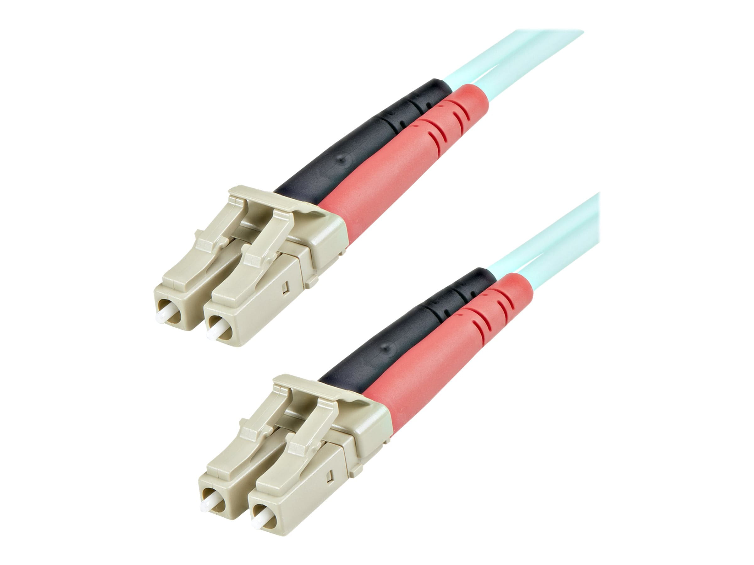 StarTech.com 1m (3ft) LC/UPC to LC/UPC OM3 Multimode Fiber Optic Cable, Full Duplex 50/125Âµm Zipcord Fiber Cable, 100G Networks, LOMMF/VCSEL, 