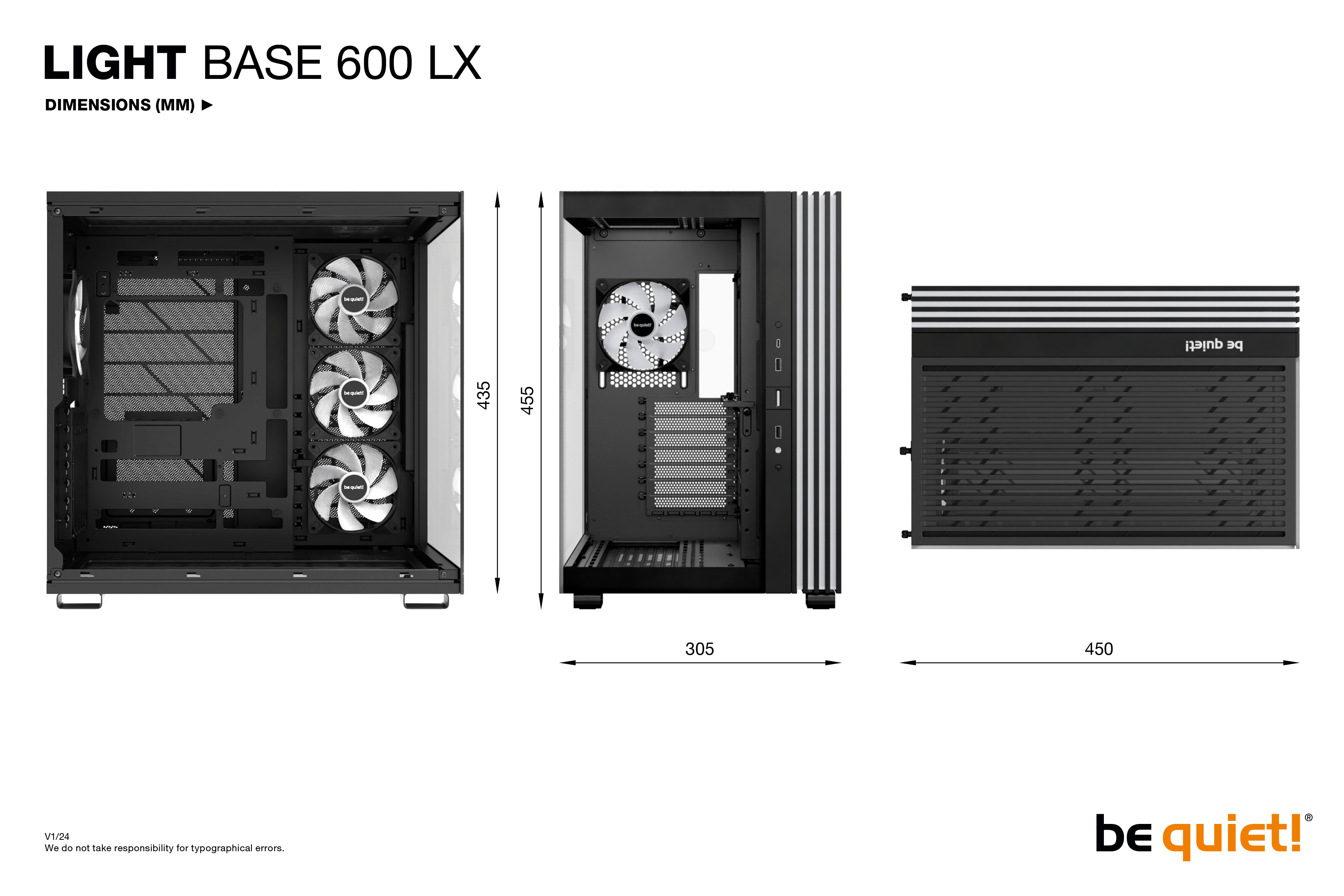 Be Quiet! Light Base 600 LX - Midi-Tower - ATX - Seitenteil mit Fenster (Glas)