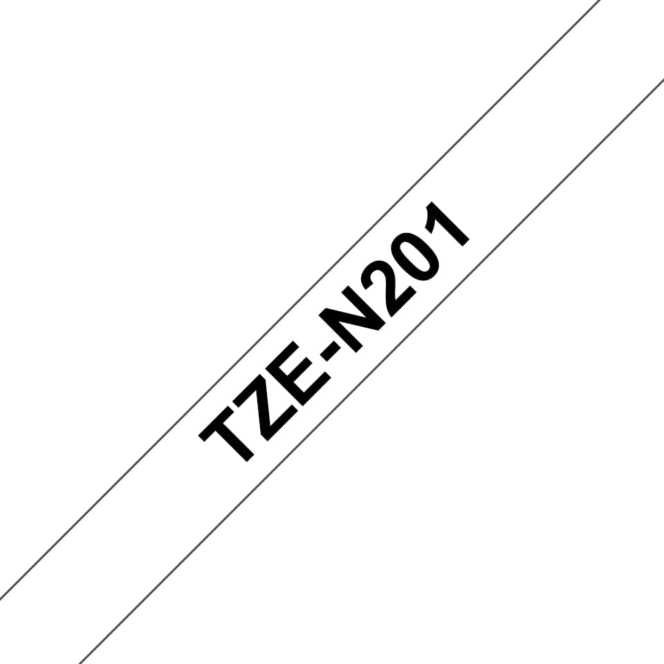Brother TZe-N201 - Schwarz auf Weiß - Rolle (3,56 cm x 8 m)
