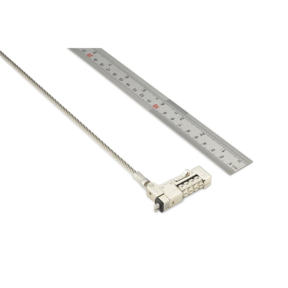 Kensington Slim NanoSaver 2.0 EQ, 1,8 m, Zahlenschloss, Edelstahl, Zink Stahl, Silber
