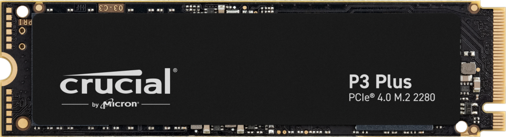 Crucial P3 Plus - SSD - 500 GB - intern - M.2 2280 - PCIe 4.0 (NVMe)