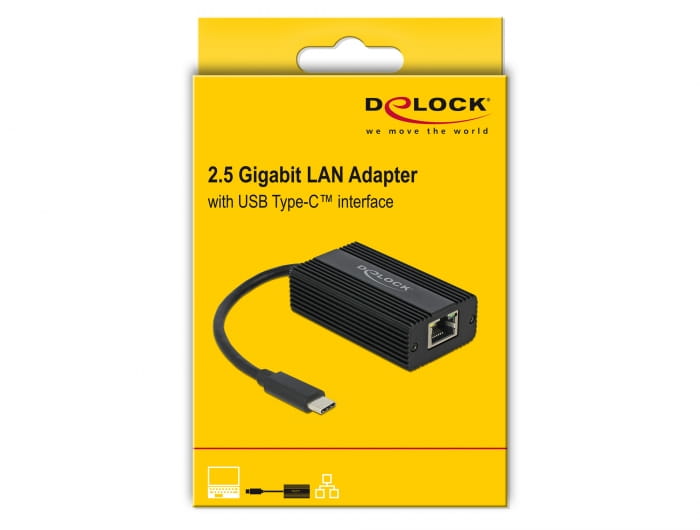 Delock Adapter USB Type-C male to 2.5 Gigabit LAN
