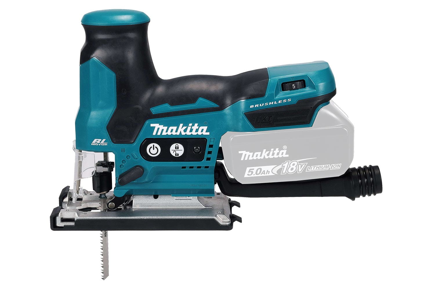 Makita DJV185Z, Fassgriff, Schwarz, Grün, Aluminium, Stahl, Holz, 3000 SPM, 13,5 cm, 800 SPM