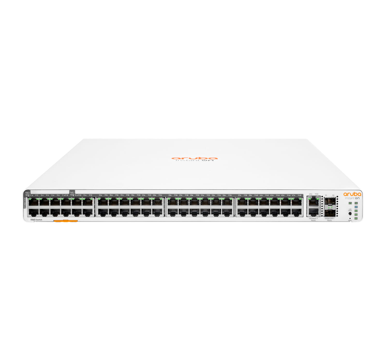 HPE Networking Instant On 1960 48G 40p Class4 8p Class6 PoE 2XGT 2SFP+ 600W Switch - Switch - managed - 48 x 10/100/1000 + 2 x 10 Gigabit SFP+ + 2 x 100/1000/10GBase-T - an Rack montierbar - PoE (600 W)