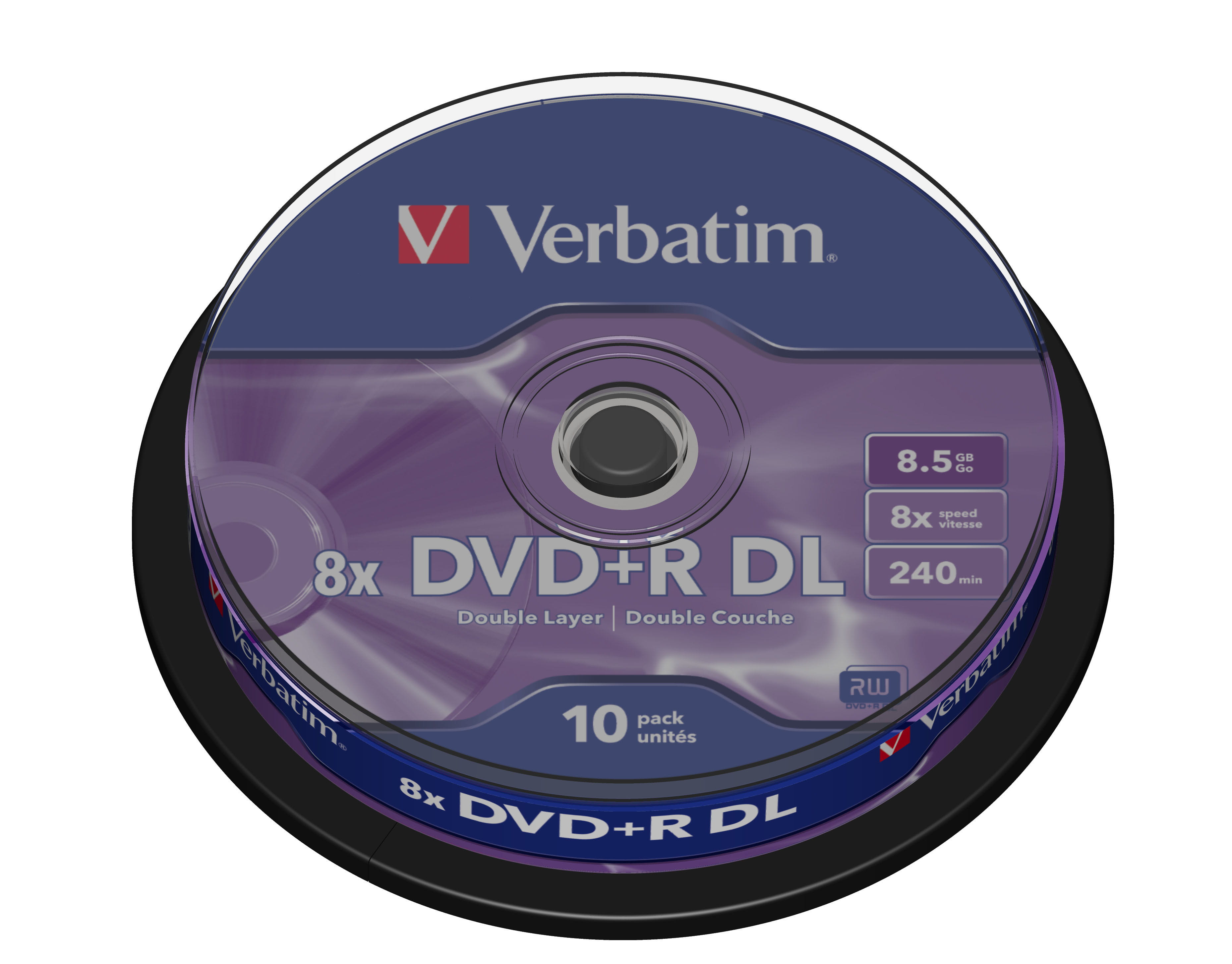 Verbatim 10 x DVD+R DL - 8.5 GB 8x - mattsilber