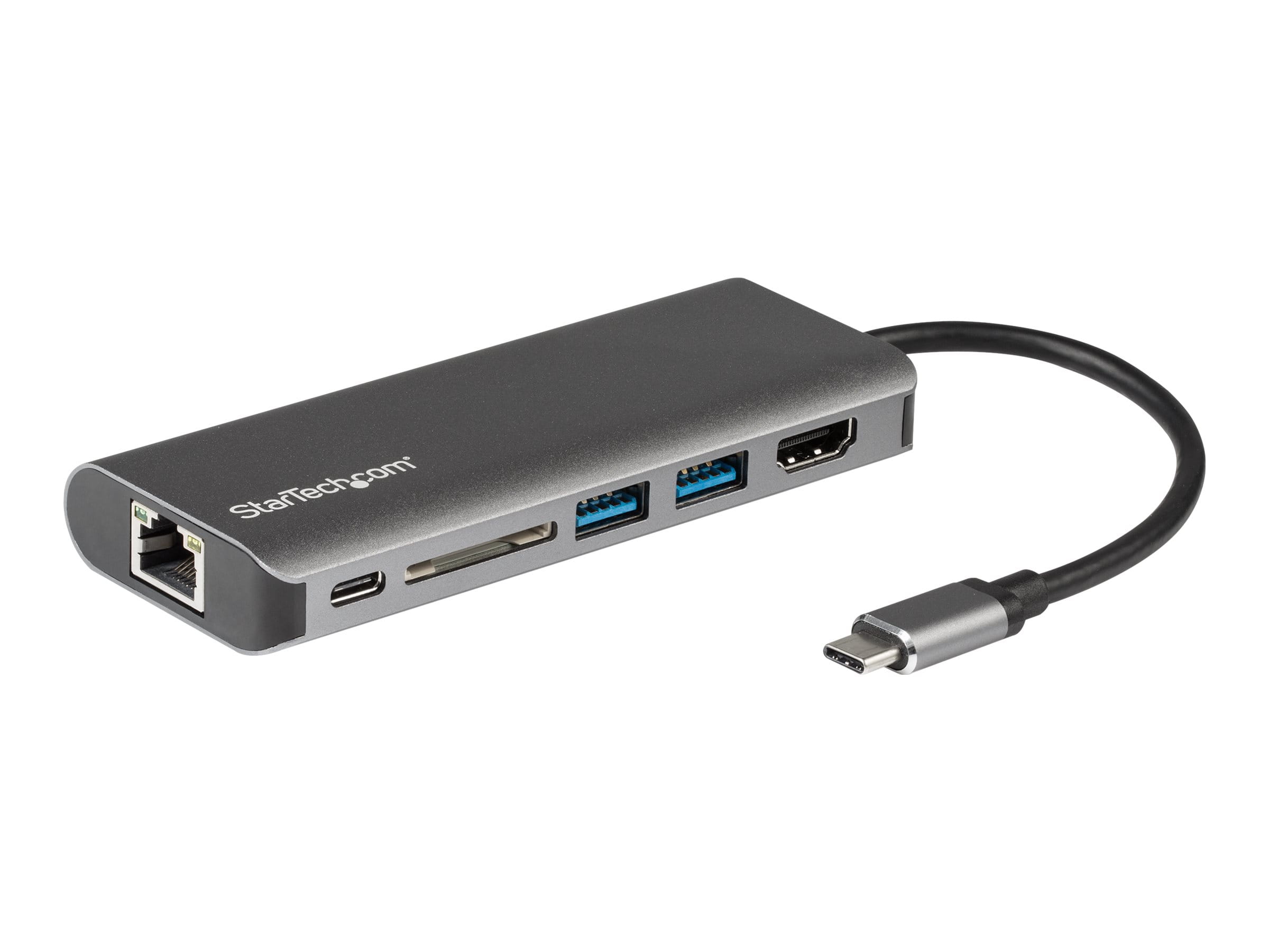 StarTech.com USB-C Multiport Adapter - 2x USB 3.0 / HDMI / SD / Gigabit Ethernet - mit Stromversorgung (USB PD)