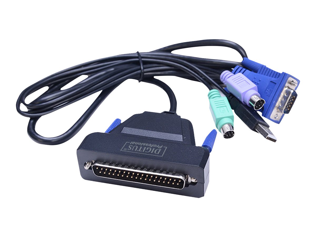 DIGITUS 17" LCD KVM-Konsole, 1-Port VGA, türkische Tastatur