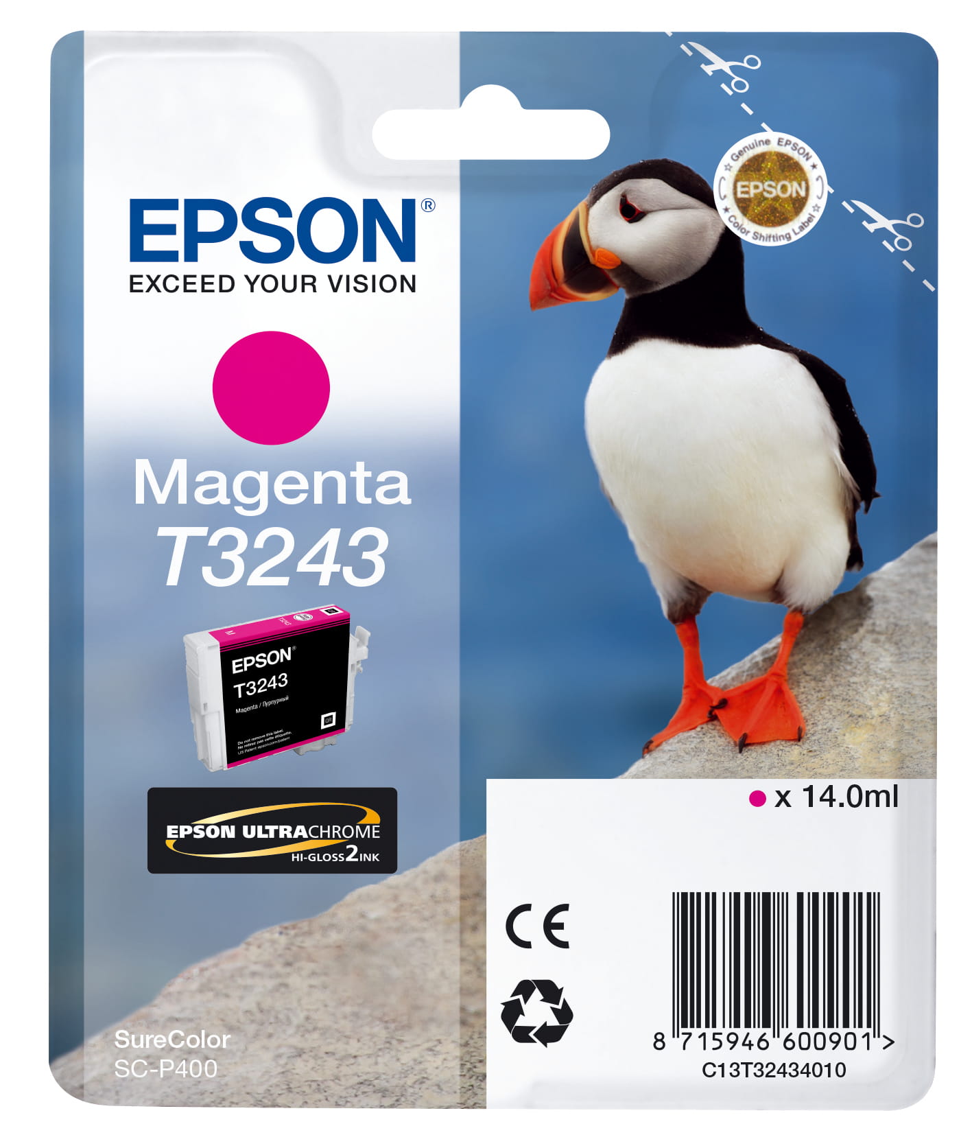 Epson T3243 - 14 ml - Magenta - Original - Tintenpatrone