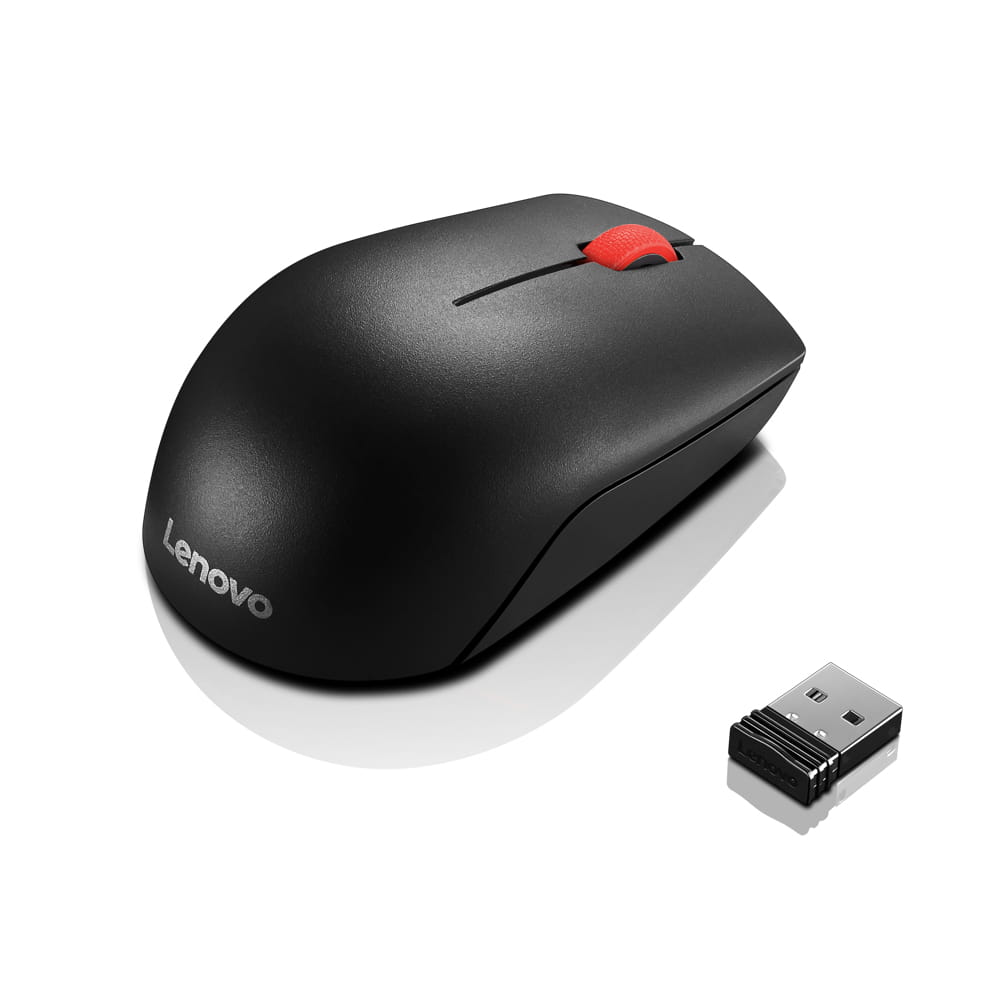 Lenovo Essential Compact - Maus - rechts- und linkshändig - 3 Tasten - kabellos - 2.4 GHz - kabelloser Empfänger (USB)