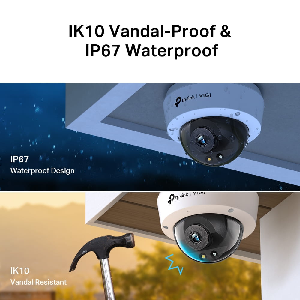 TP-LINK VIGI C240 V1 - Netzwerk-Überwachungskamera - schwenken / neigen - Turret - Farbe (Tag&Nacht)