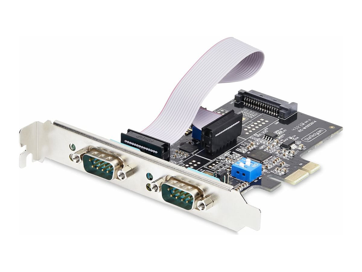 StarTech.com 2-Port Serial PCIe Card, Dual-Port PCI Express to RS232/RS422/RS485 (DB9)