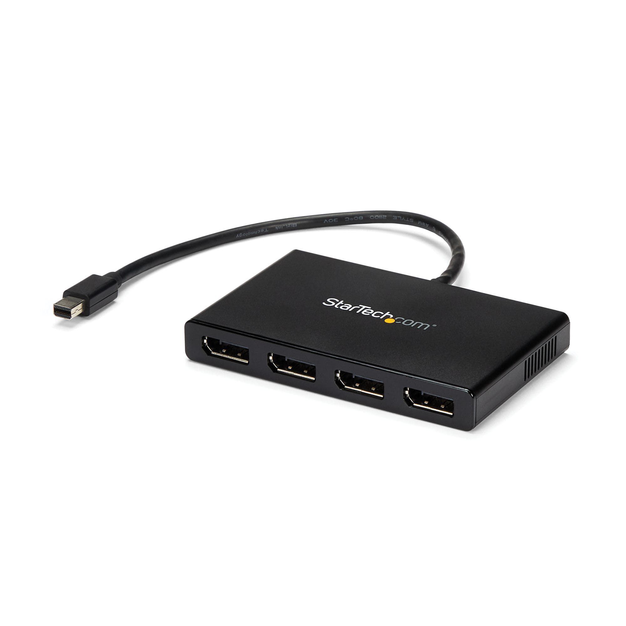 StarTech.com 4 Port Multi Monitor Adapter - Mini DisplayPort auf DisplayPort MST Hub - 4x 1080p - Video Splitter für den erweiterten Desktop-Modus für Windows-PCs - mDP auf Quad DP Monitore (MSTMDP124DP)