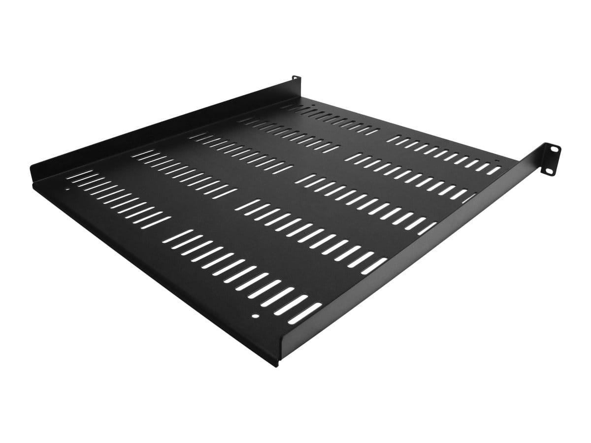 StarTech.com 1HE 19 Zoll Fachboden für netzwerk schrank - Freitragende perforierte Rack ablage für Serverschrank/Rack - Frontmontage - Belastbarkeit 25kg - 50cm tiefe - belüftet (SHELF-1U-20-FIXED-V)