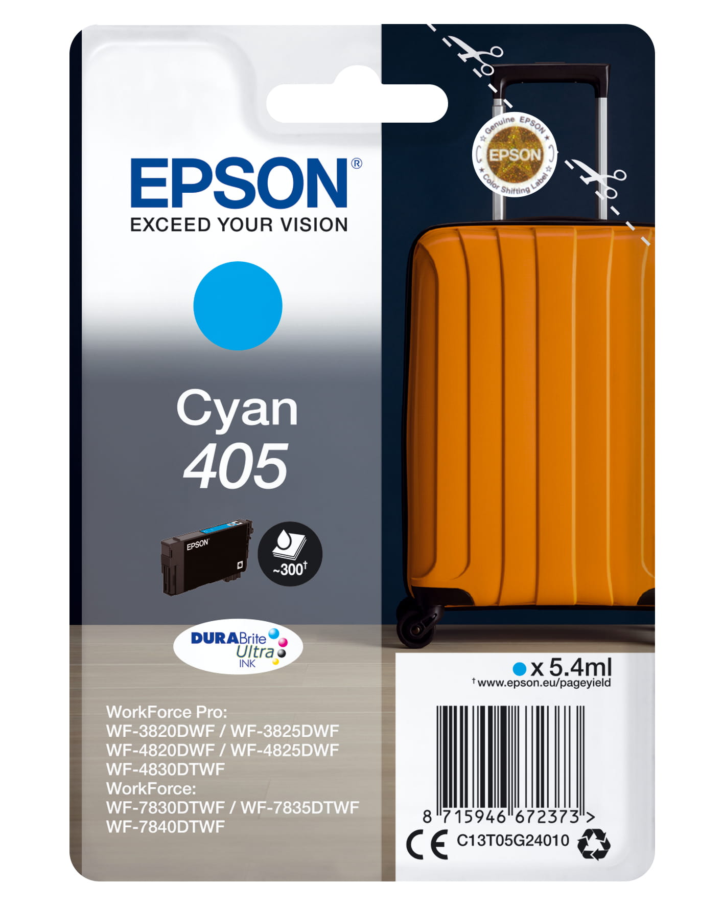 Epson 405 - 5.4 ml - Cyan - original - Blisterverpackung