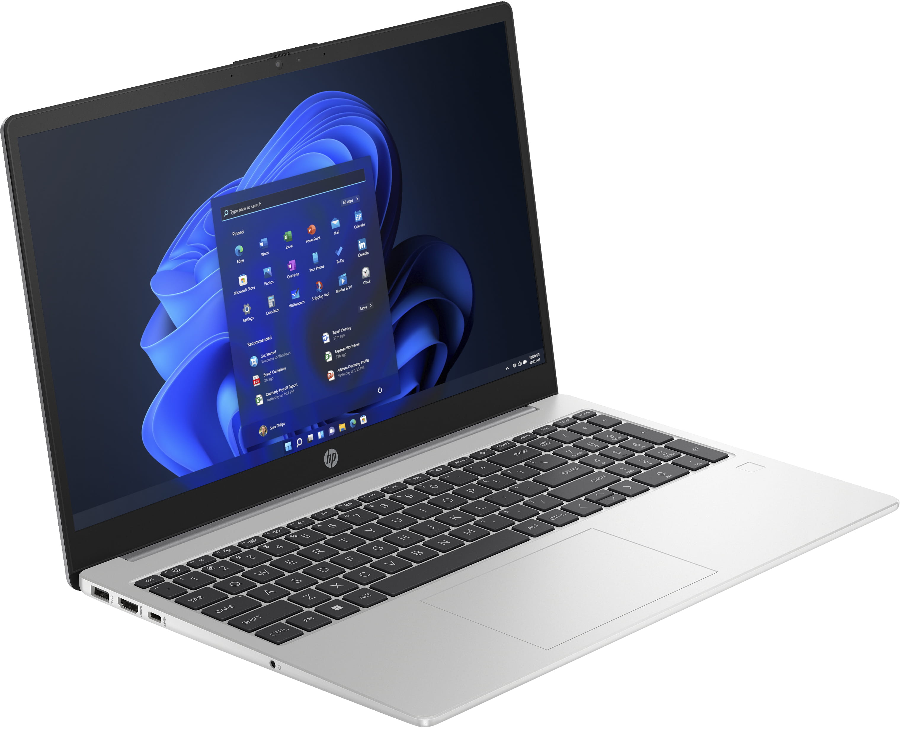 HP 250 G10 Notebook - Intel Core i5 1335U / 1.3 GHz - Win 11 Pro - Intel Iris Xe Grafikkarte - 8 GB RAM - 256 GB SSD NVMe - 39.6 cm (15.6")