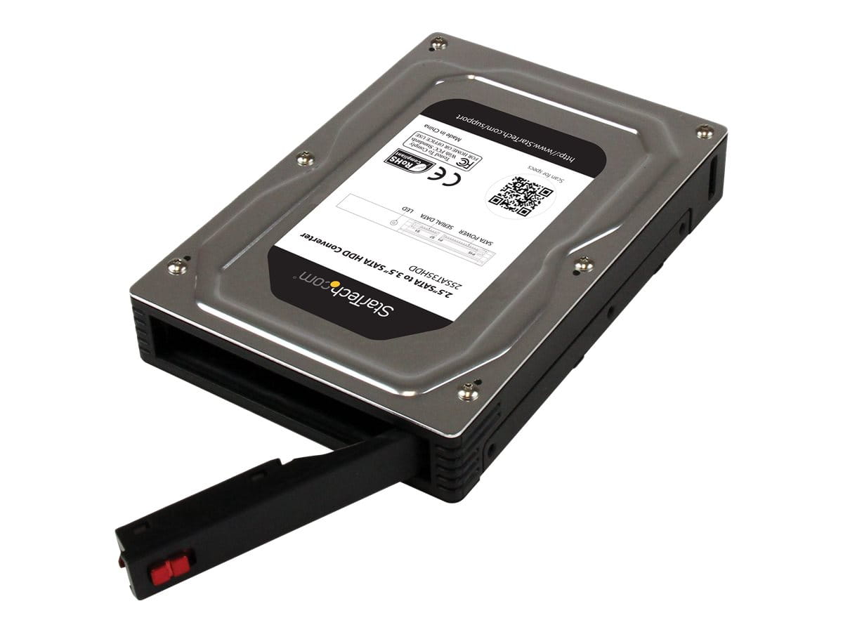 StarTech.com 2,5 auf 3,5 Aluminium SATA Festplattengehäuse für HDD/SSD bis 12,5mm - 6,4cm auf 8,9cm (2,5/3,5 Zoll)