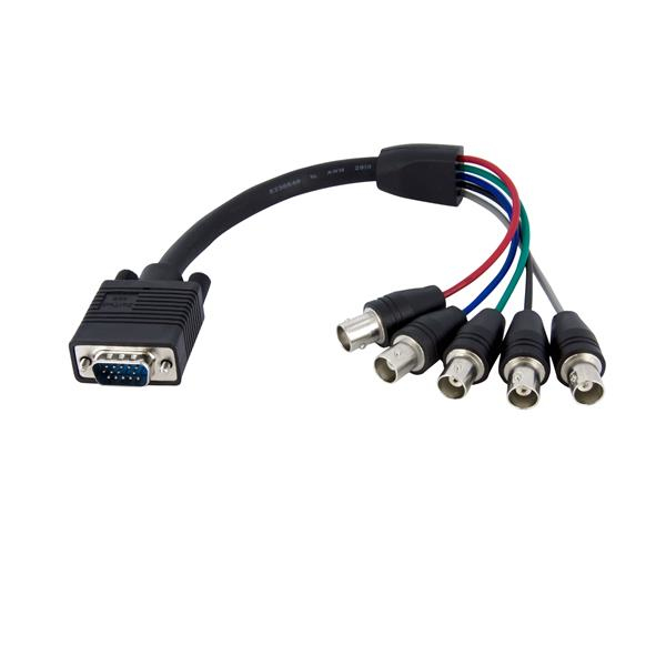 StarTech.com 30cm VGA HD 15 auf 5x BNC RGBHV Monitorkabel - St/Bu - VGA-Kabel - BNC (W)