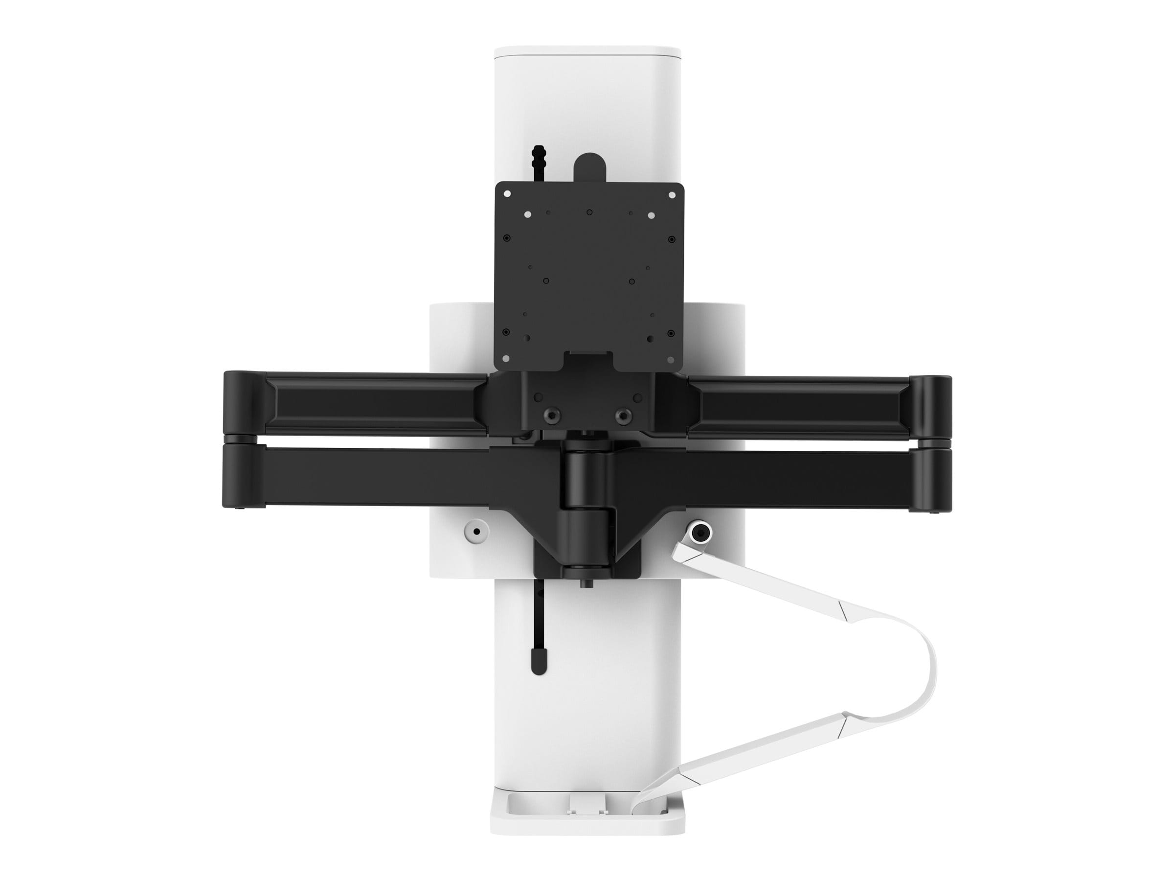 Ergotron TRACE - Befestigungskit (Pivot, Basis, VESA-Abstandshalter, Hubsäule, Verlängerungsarm, 2-teilige Tischklemme, Kabelmanagement-Kanal) - Konstante Krafttechnologie - für LCD-Display - weiß - Bildschirmgröße: 54.6-96.5 cm (21.5-38")