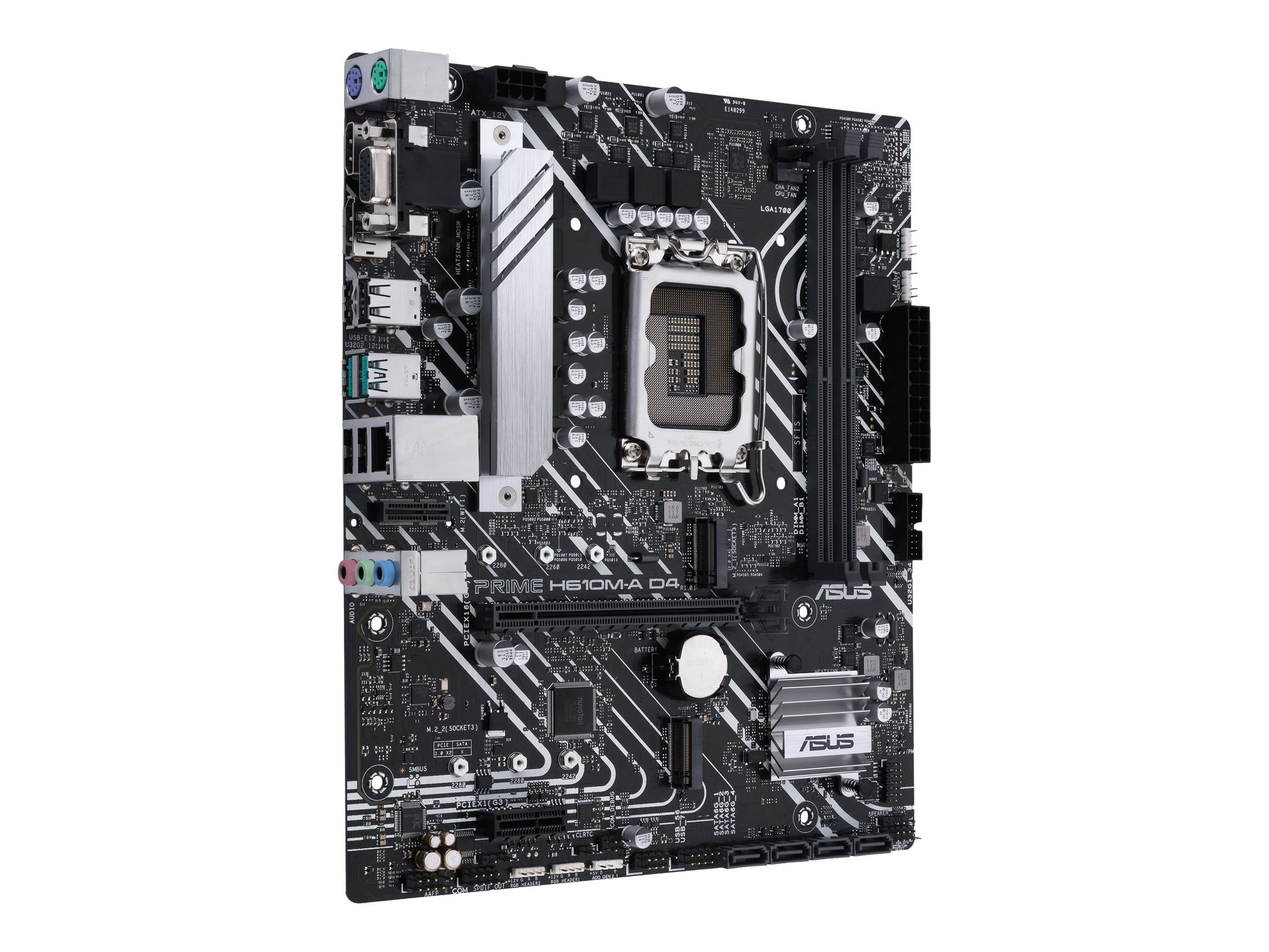 ASUS PRIME H610M-A D4-CSM - Motherboard - micro ATX - LGA1700-Sockel - H610 Chipsatz - USB 3.2 Gen 2, USB 3.2 Gen 1 - Gigabit LAN - Onboard-Grafik (CPU erforderlich)