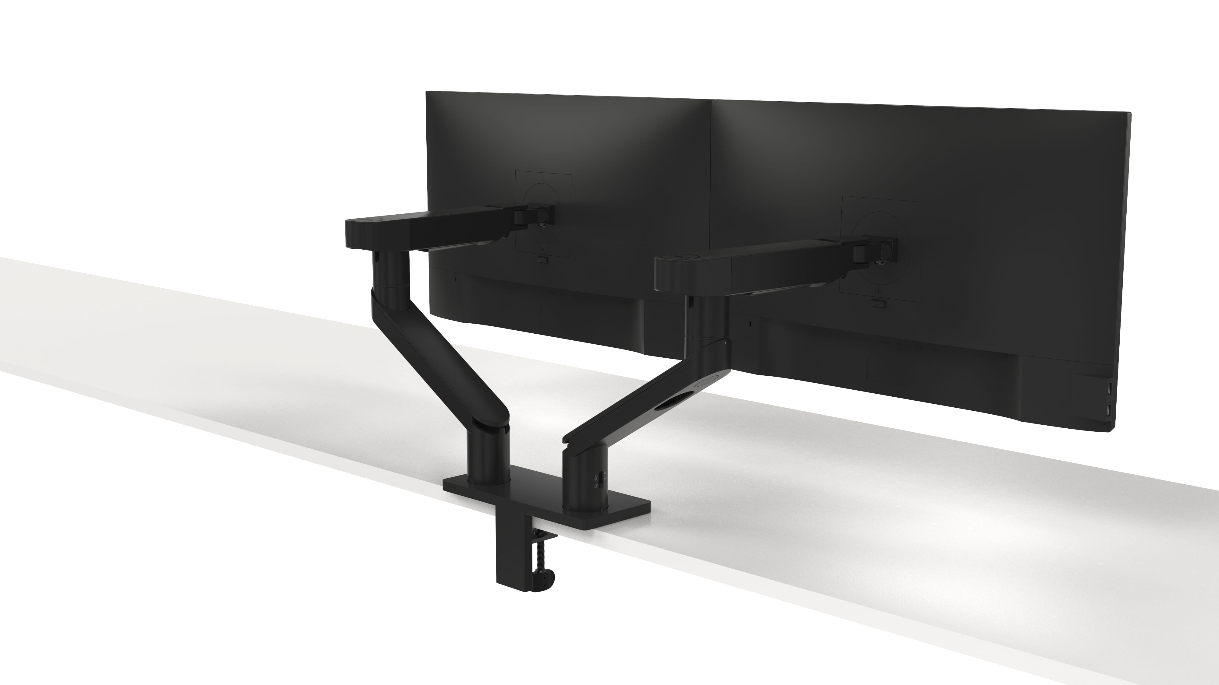 Dell Dual Monitor Arm - MDA20 - Befestigungskit - einstellbarer Arm - für 2 LCD-Displays - Schwarz - Bildschirmgröße: 48.3-86.4 cm (19"-34")