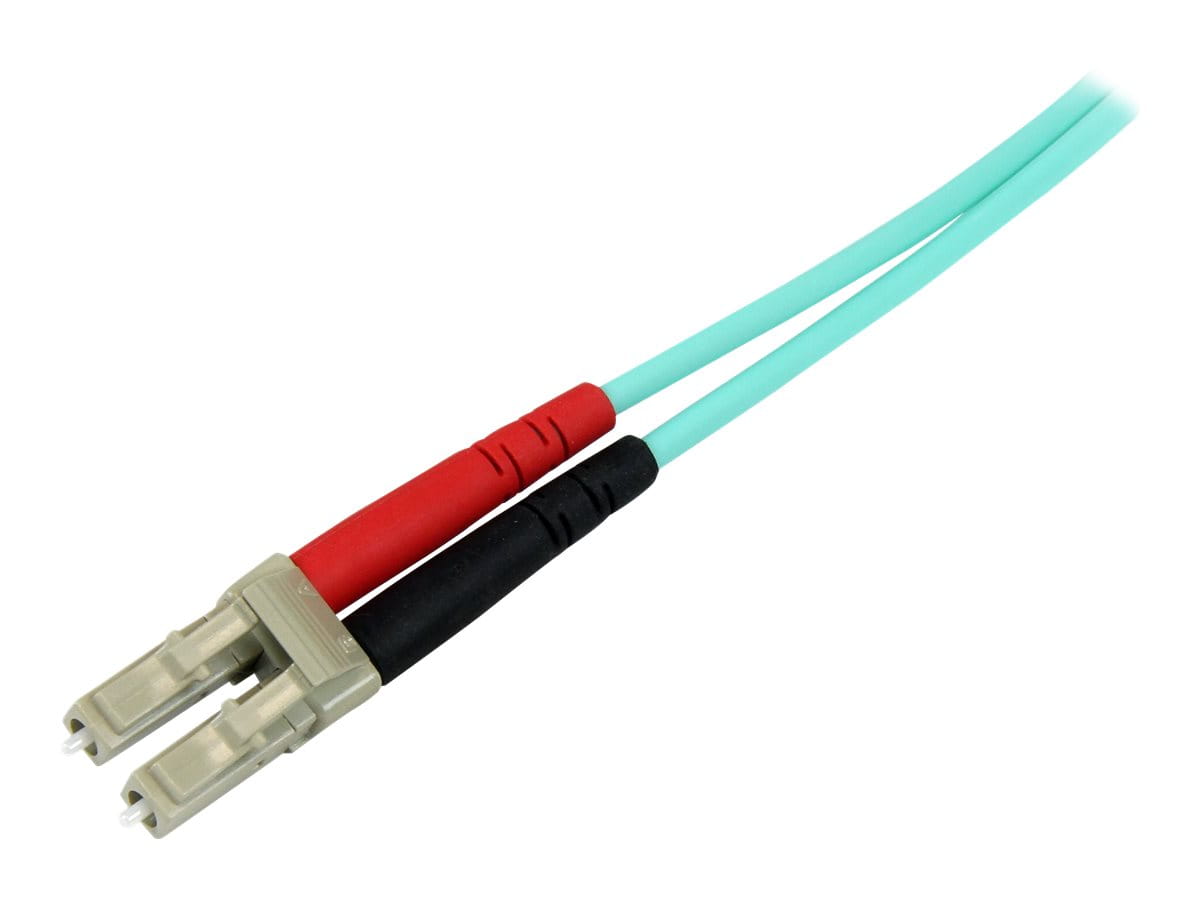 StarTech.com 10m (30ft) LC/UPC to LC/UPC OM3 Multimode Fiber Optic Cable, Full Duplex 50/125Âµm Zipcord Fiber Cable, 100G Networks, LOMMF/VCSEL, 