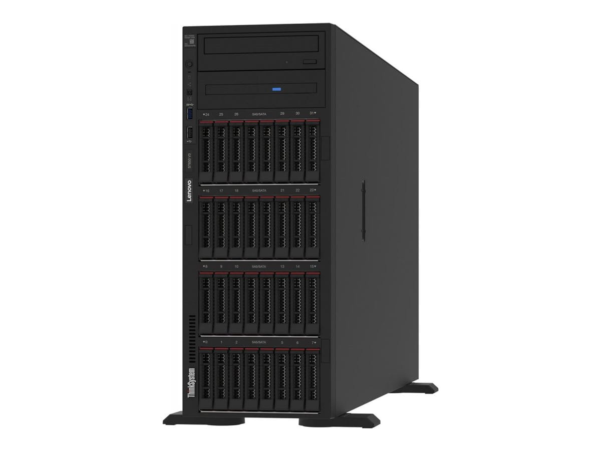Lenovo ThinkSystem ST650 V3 7D7A - Server - Tower - 4U - zweiweg - 1 x Xeon Gold 5415+ / 2.9 GHz - RAM 32 GB - SAS - Hot-Swap 6.4 cm (2.5")