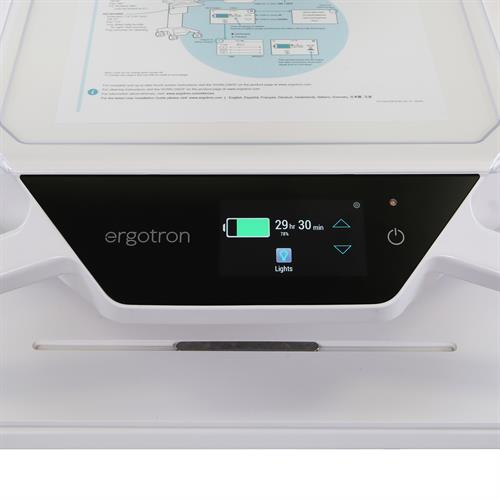 Ergotron CareFit Pro - Wagen - Electric Lift - für LCD-Display / PC-Ausrüstung - mit LiFe Batterie betrieben, CHE - medizinisch - weiß, Warm Gray - Bildschirmgröße: bis zu 68,6 cm (bis zu 27 Zoll)