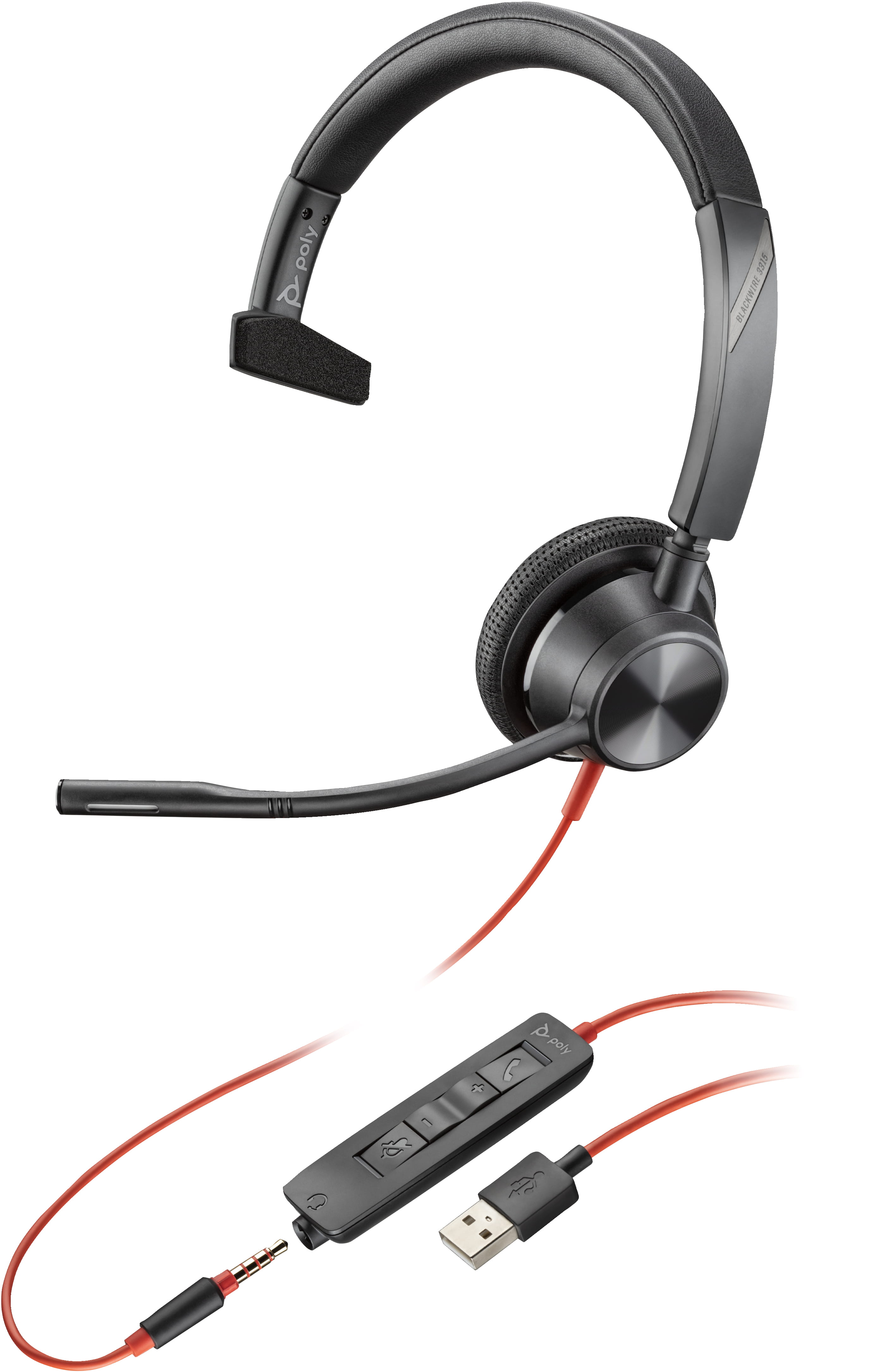 HP Poly Blackwire 3315 - Blackwire 3300 series - Headset