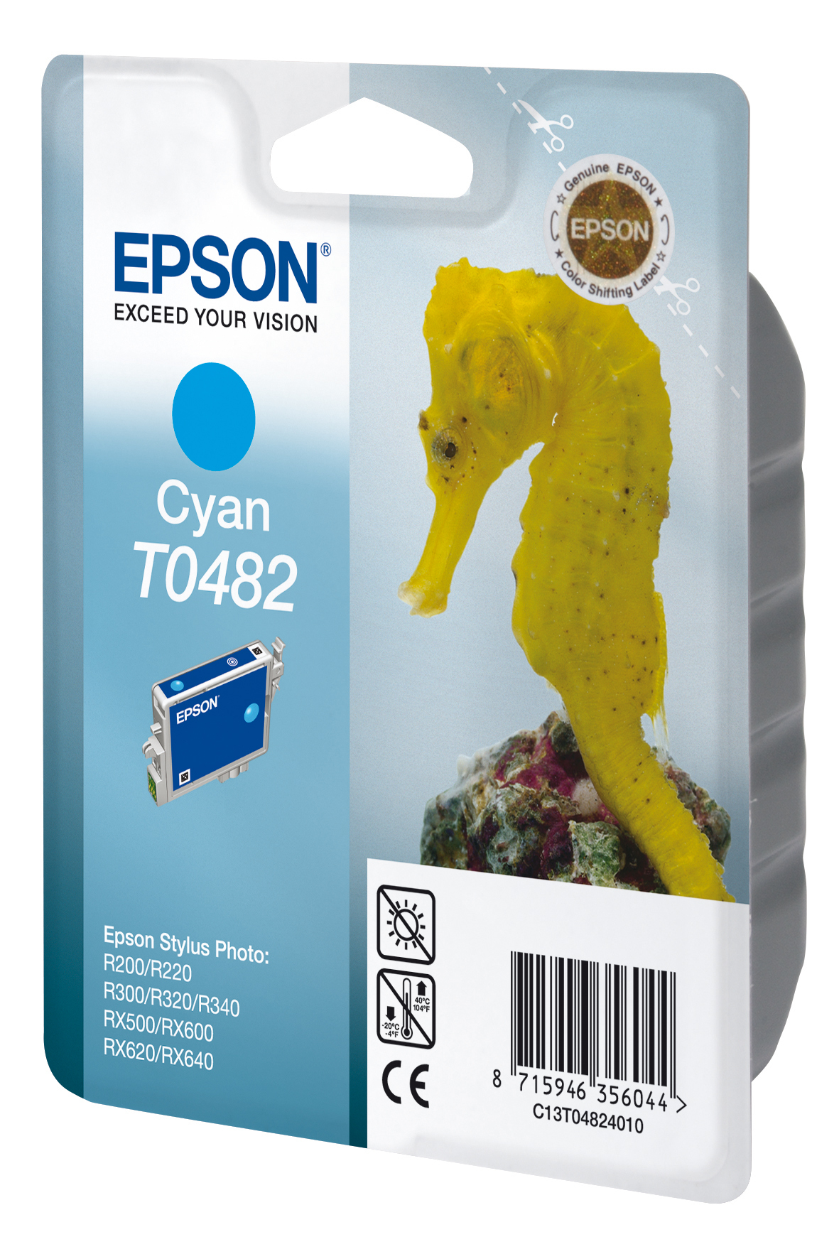 Epson T0482 - 13 ml - Cyan - original - Blister mit RF- / akustischem Alarmsignal