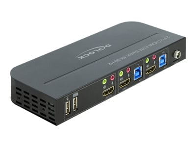 Delock HDMI KVM Switch 4K 60 Hz with USB 3.0 and Audio