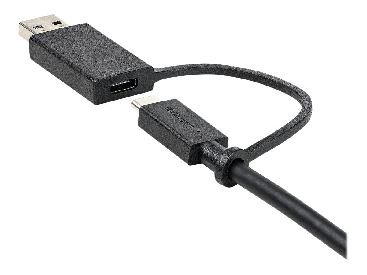 StarTech.com 1m USB-C Kabel mit USB-A Adapter Dongle - Hybrid 2-in-1 USB-C Kabel mit USB-A - USB-C auf USB-C (10Gbit/s - 100W PD)