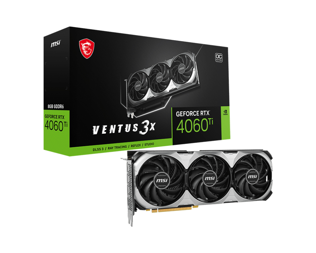 MSI GeForce RTX 4060 Ti VENTUS 3X E 8G OC - Grafikkarten