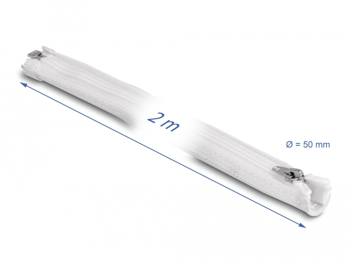 Delock Geflechtschlauch - 50 mm Durchmesser mit Reißverschluss