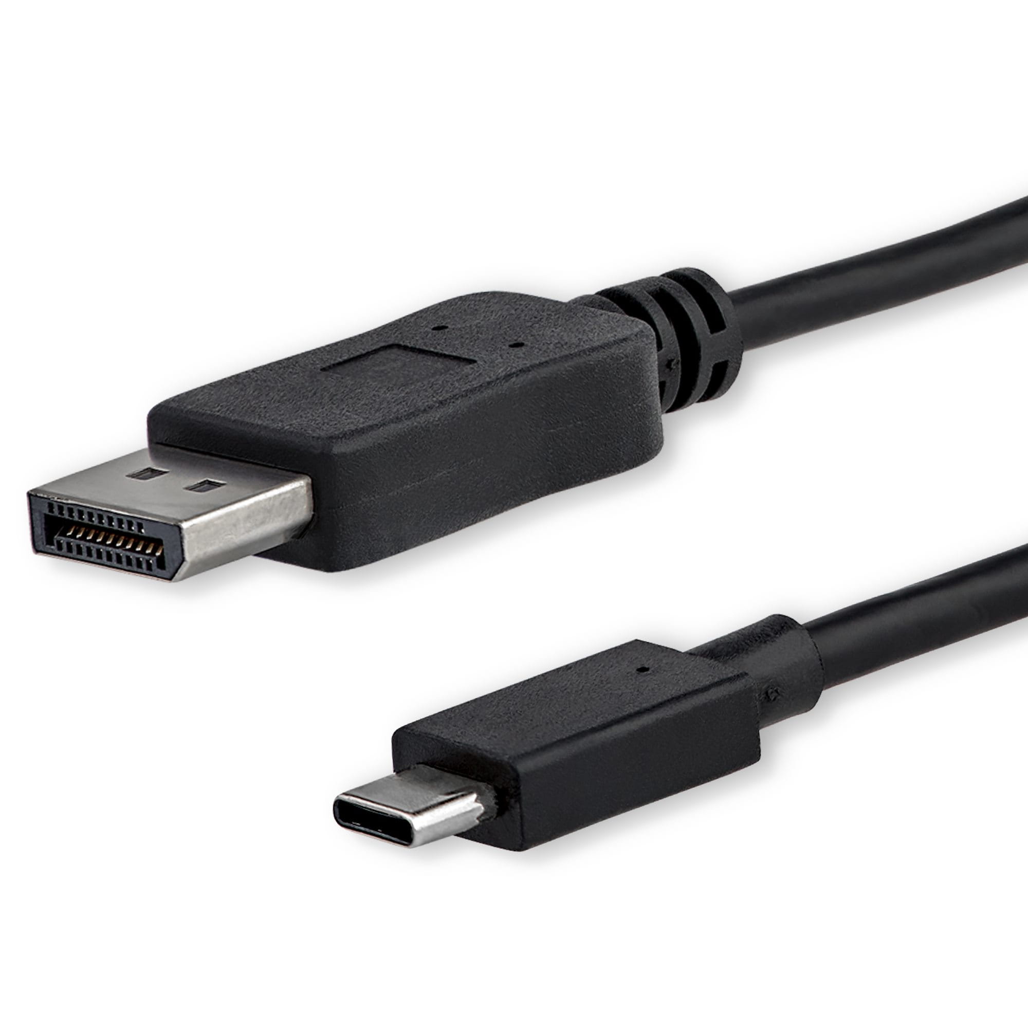 StarTech.com 3ft/1m USB C to DisplayPort 1.2 Cable 4K 60Hz, USB-C to DisplayPort Adapter Cable HBR2, USB Type-C DP Alt Mode to DP Monitor Video Cable, Compatible with Thunderbolt 3, Black - USB-C Male to DP Male (CDP2DPMM1MB)