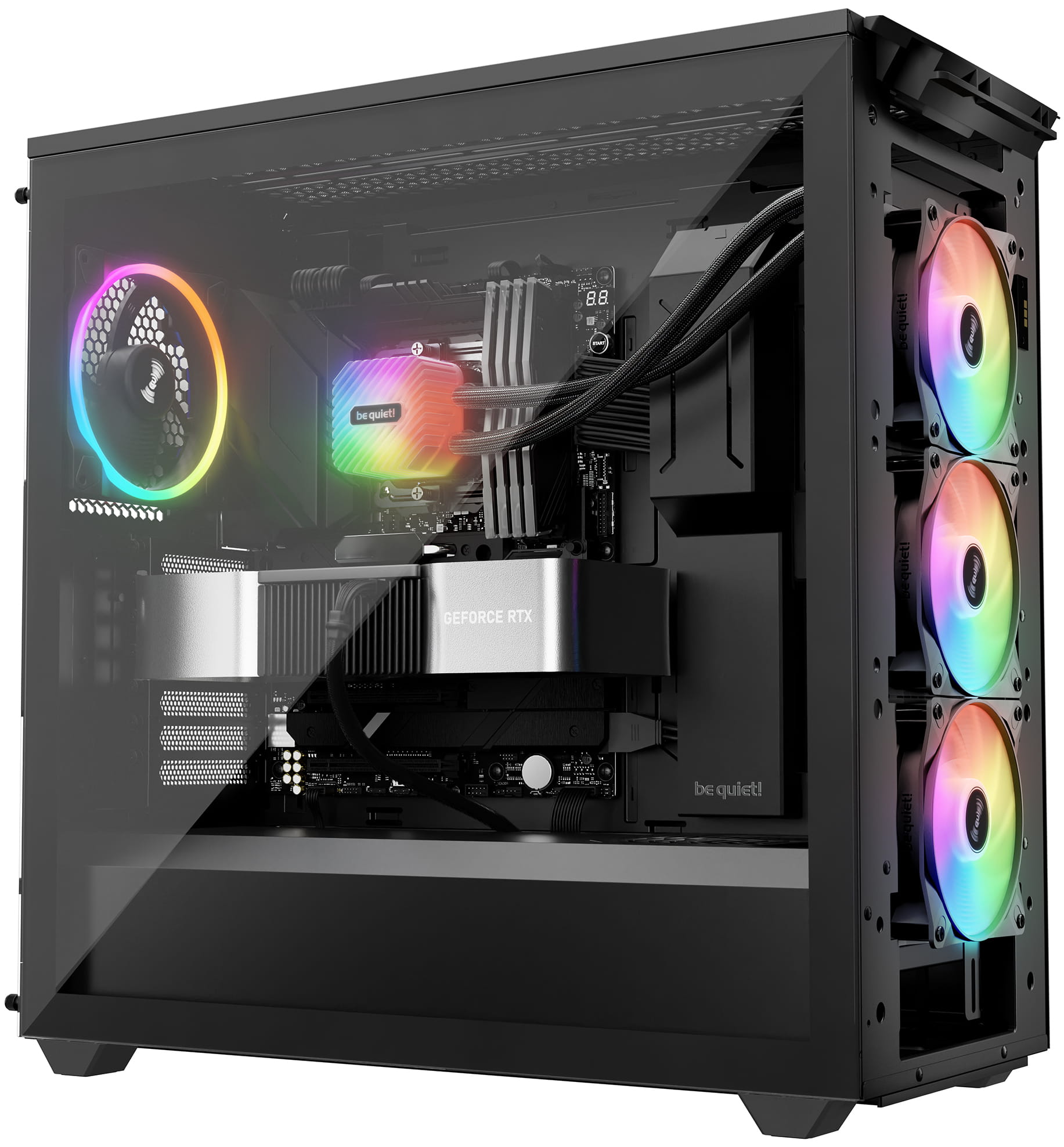 Be Quiet! Light Loop - Prozessor-Flüssigkeitskühlsystem - Kühlergröße: 360 mm - (für: LGA1150, LGA1151, LGA1155, LGA1851, LGA1700, LGA1200, AM4, AM5)