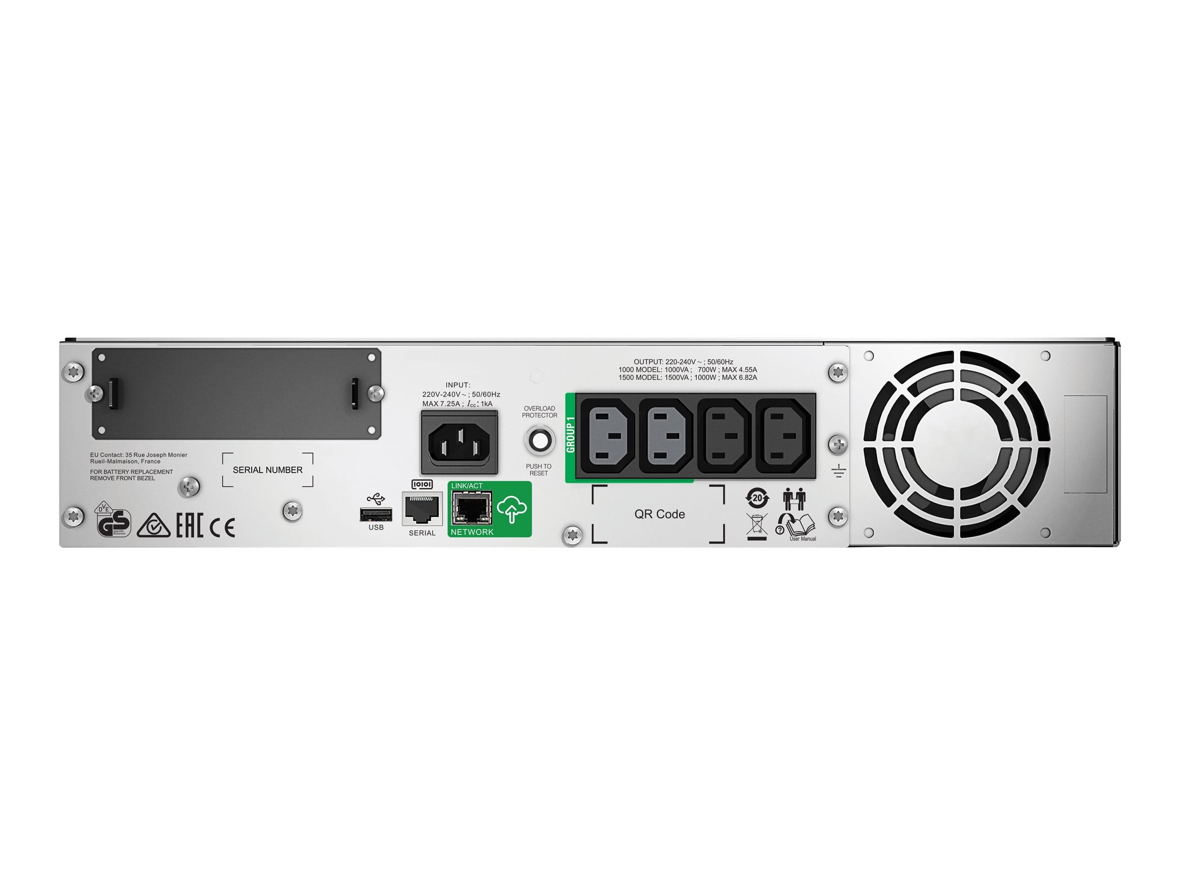 APC Smart-UPS 1500VA LCD RM - USV (Rack - einbaufähig) - Line-Interactive-USV