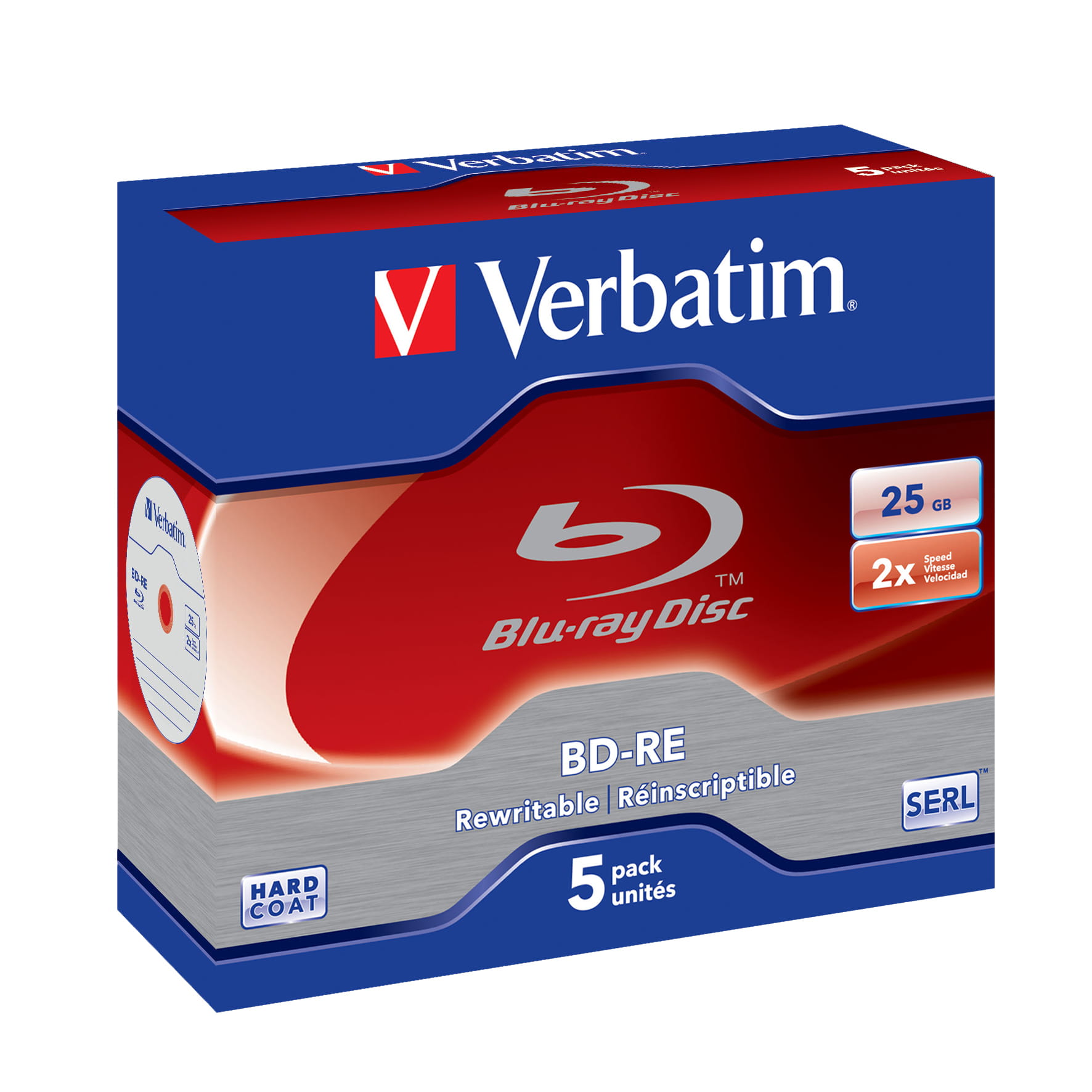 Verbatim 5 x BD-RE - 25 GB 2x - Jewel Case (Schachtel)