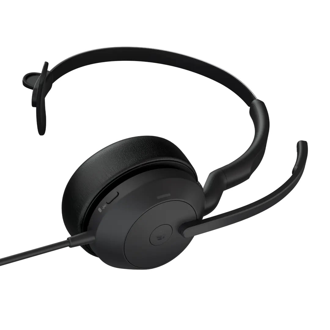 Jabra Evolve2 50 USB C/A MS Mono, Kabelgebunden, 20 - 20000 Hz, Büro/Callcenter, 99 g, Kopfhörer, Schwarz