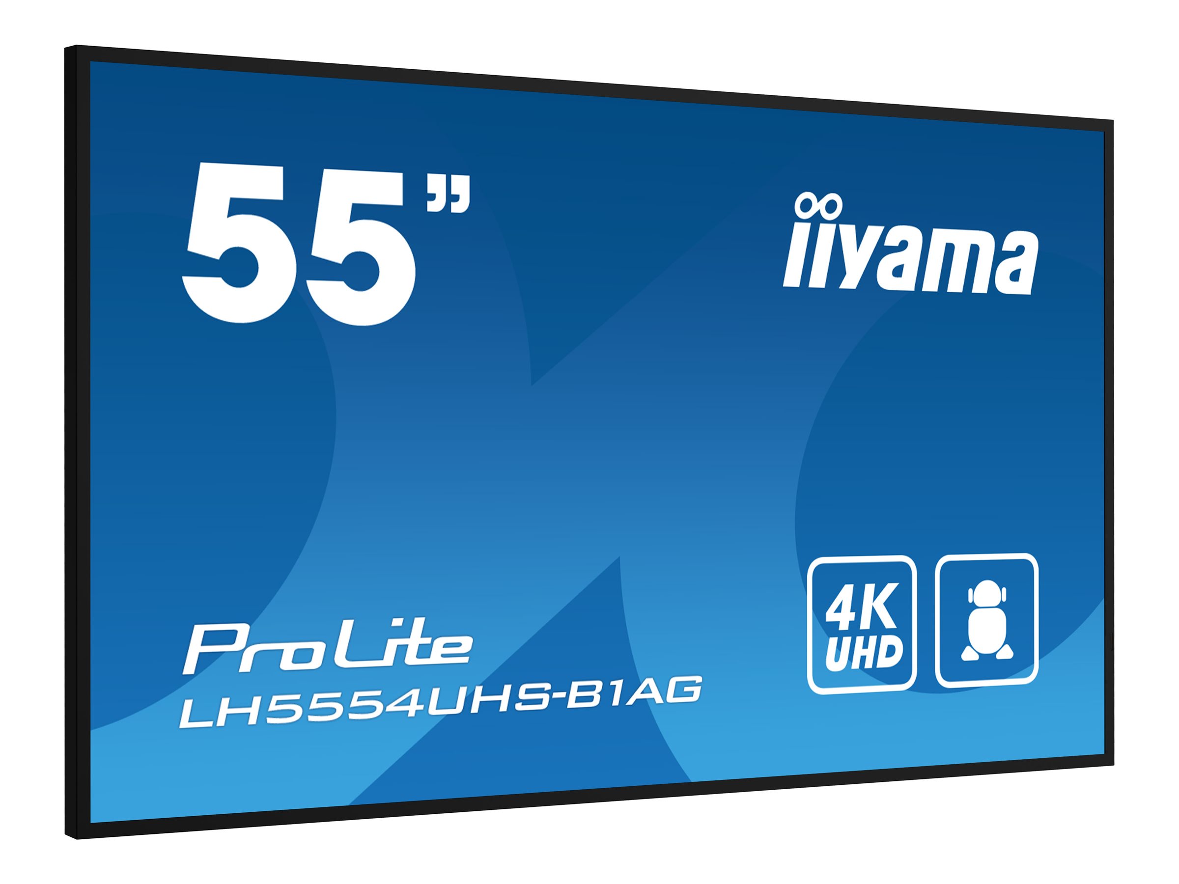 Iiyama LH5554UHS-B1AG - 138.8 cm (55") Diagonalklasse LH54 Series LCD-Display mit LED-Hintergrundbeleuchtung - interaktive Digital Signage - mit mit SoC Mediaplayer - 4K UHD (2160p)