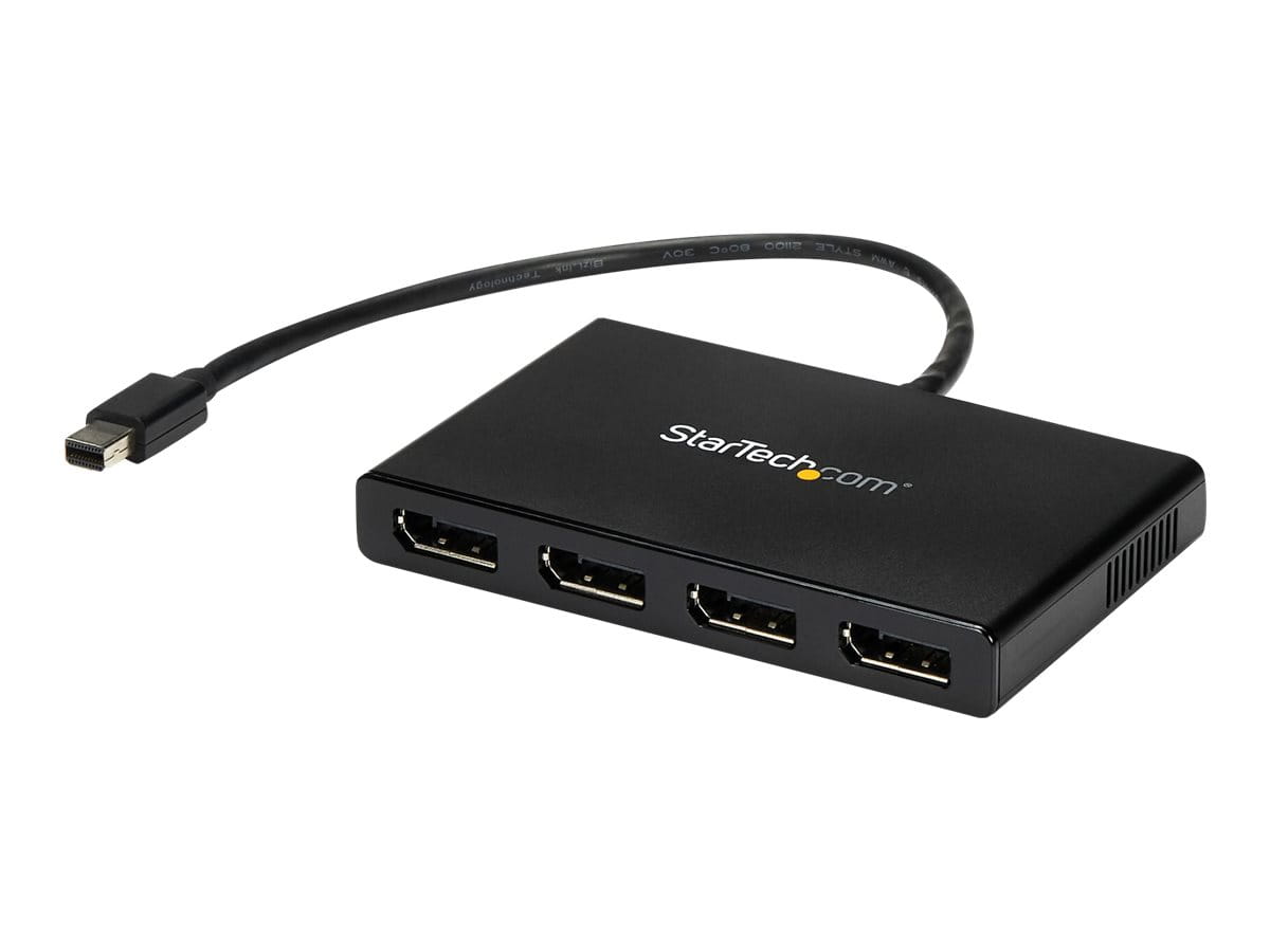 StarTech.com 4 Port Multi Monitor Adapter - Mini DisplayPort auf DisplayPort MST Hub - 4x 1080p - Video Splitter für den erweiterten Desktop-Modus für Windows-PCs - mDP auf Quad DP Monitore (MSTMDP124DP)