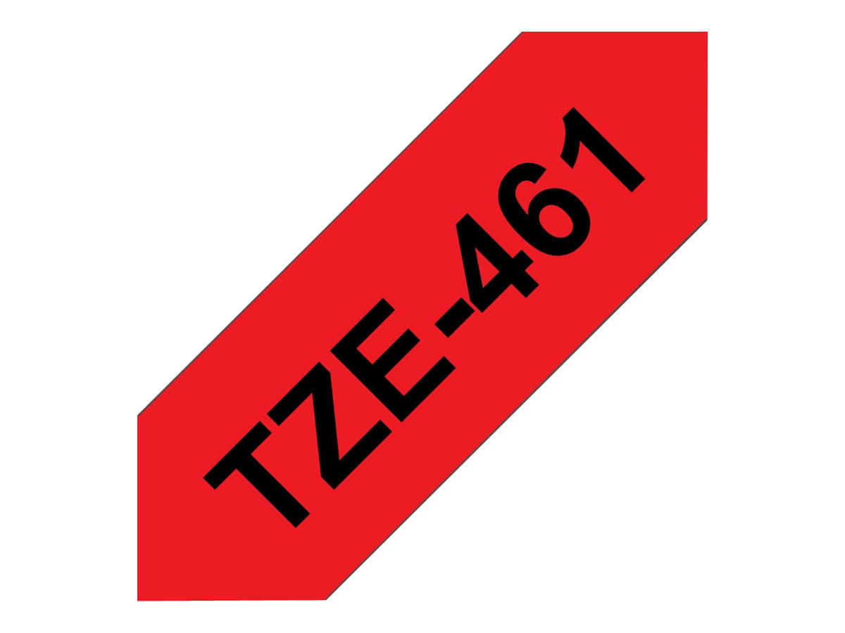 Brother TZe-461 - Schwarz auf rot - Rolle (3,6 cm x 8 m)